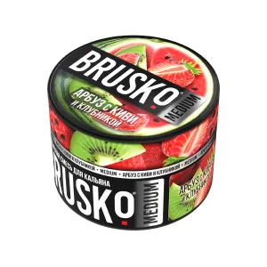 Табак Brusko Medium, 50гр "Арбуз с киви и клубникой"