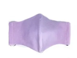 Маска бытовая гигиеническая двухслойная (бязь ГОСТ + трикотаж), лиловая